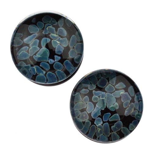 Blue Moon Pebble Plugs by Glasswear Studios