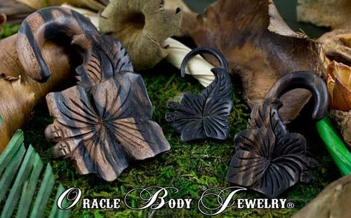 Ebony Hibiscus Hangers by Oracle Body Jewelry