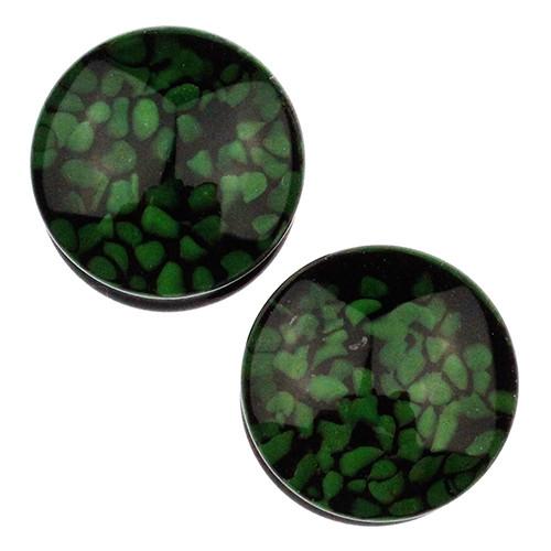 Green Pebble Plugs by Glasswear Studios