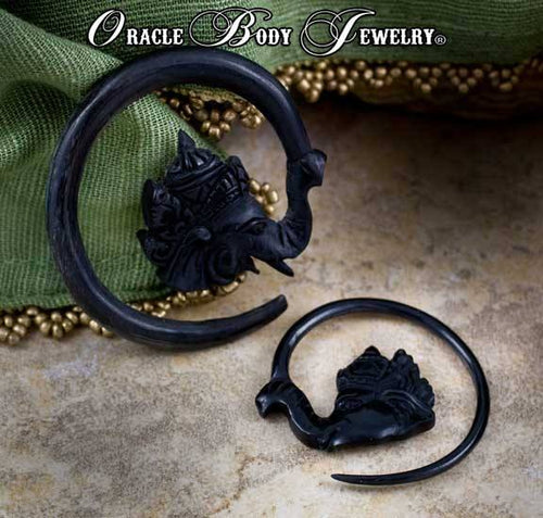 Horn Ganesha Hangers by Oracle Body Jewelry