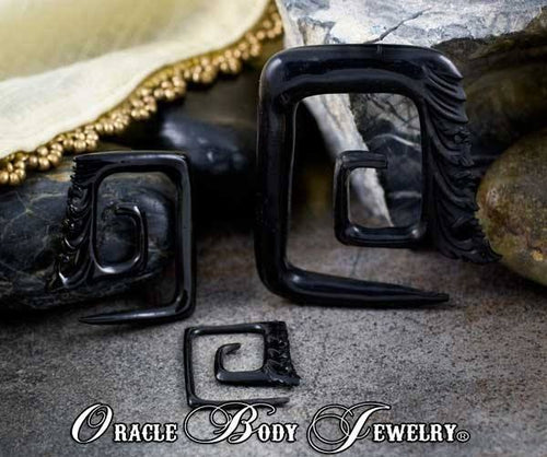 Horn Square Temple Spirals by Oracle Body Jewelry