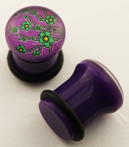 Purple Cherry Blossom Plugs