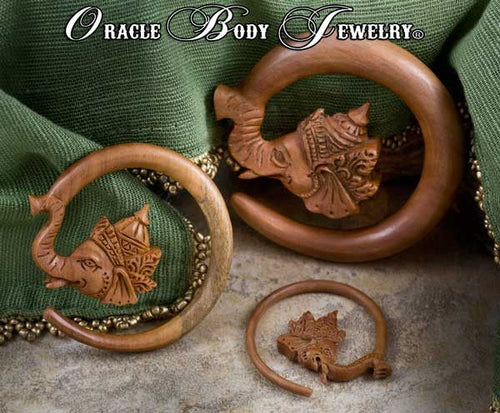 Saba Ganesha Hangers by Oracle Body Jewelry