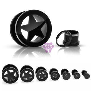 Star Black Screw-On Tunnels