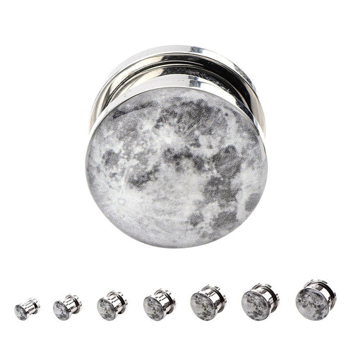 Full Moon Stainless Screw-on Plugs