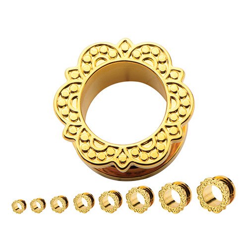 Bali Gold Screw-On Tunnels