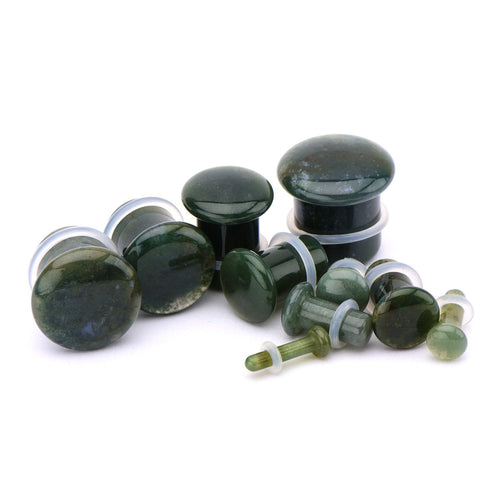 Moss Agate Single Flare Plugs