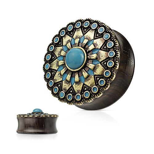 Turquoise Enamel Sun Shield Plugs