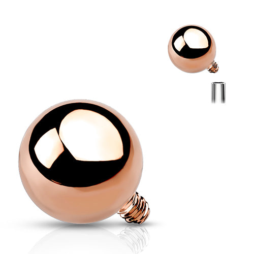 16g Ball Rose Gold End