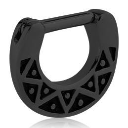 Zigzag Black Septum Clicker