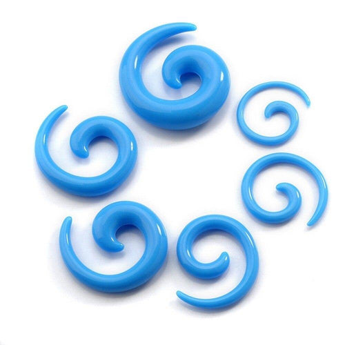 Light Blue Acrylic Spirals