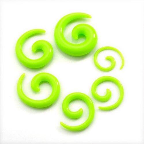 Light Green Acrylic Spirals