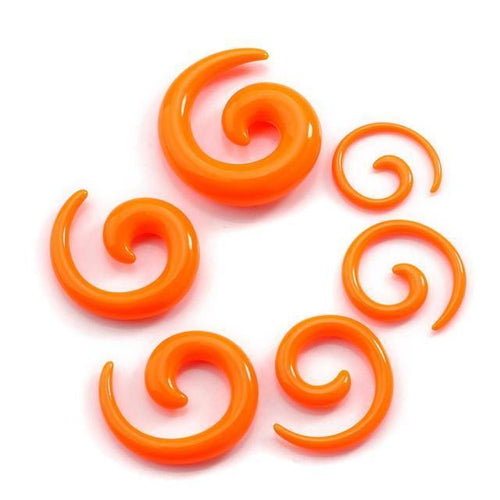 Orange Acrylic Spirals