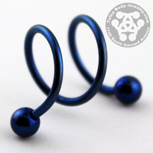 16g Double PVD Coated Spiral Barbell