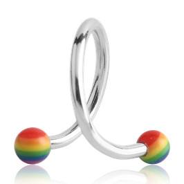 16g Rainbow Spiral Barbell