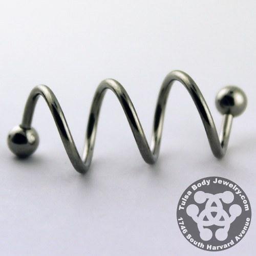 14g Triple Stainless Spiral Barbell