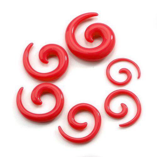 Red Acrylic Spirals