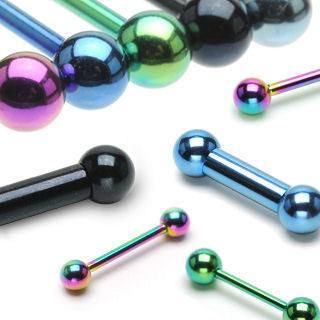 14g PVD Coated Straight Barbell