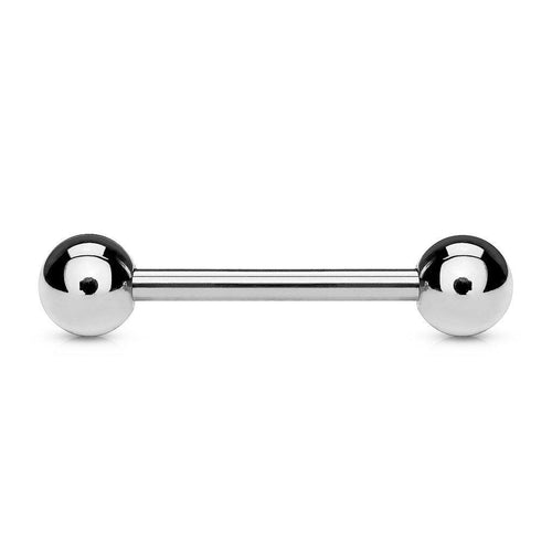 14g White 14k Gold Straight Barbell