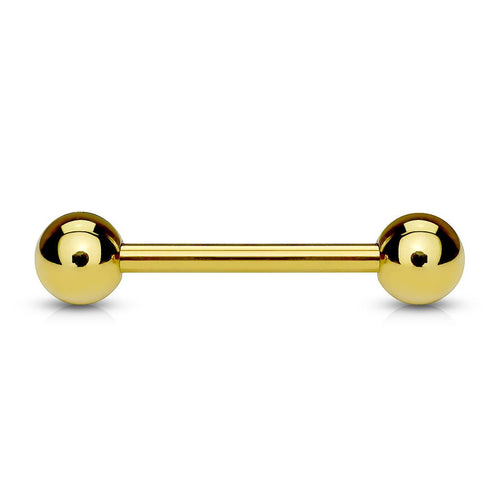 14g Yellow 14k Gold Straight Barbell