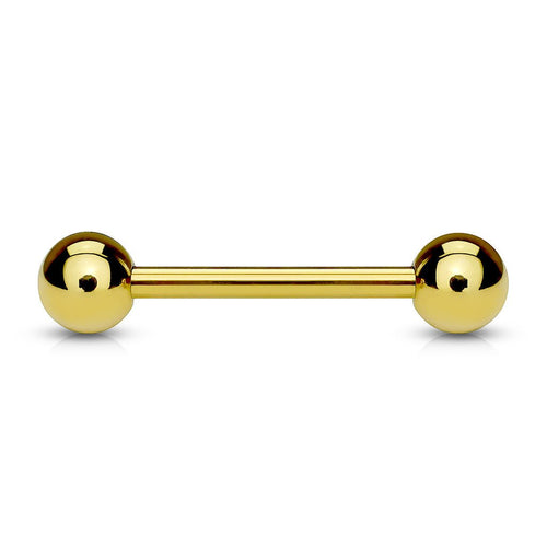 16g Yellow 14k Gold Straight Barbell