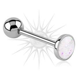 Glitter Stainless Tongue Barbell