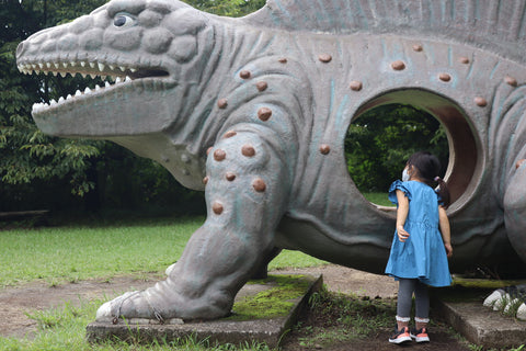 子供が大好きな恐竜で遊ぼう！小室山リッジウォークMISORAなら恐竜公園で思い切り遊べる。