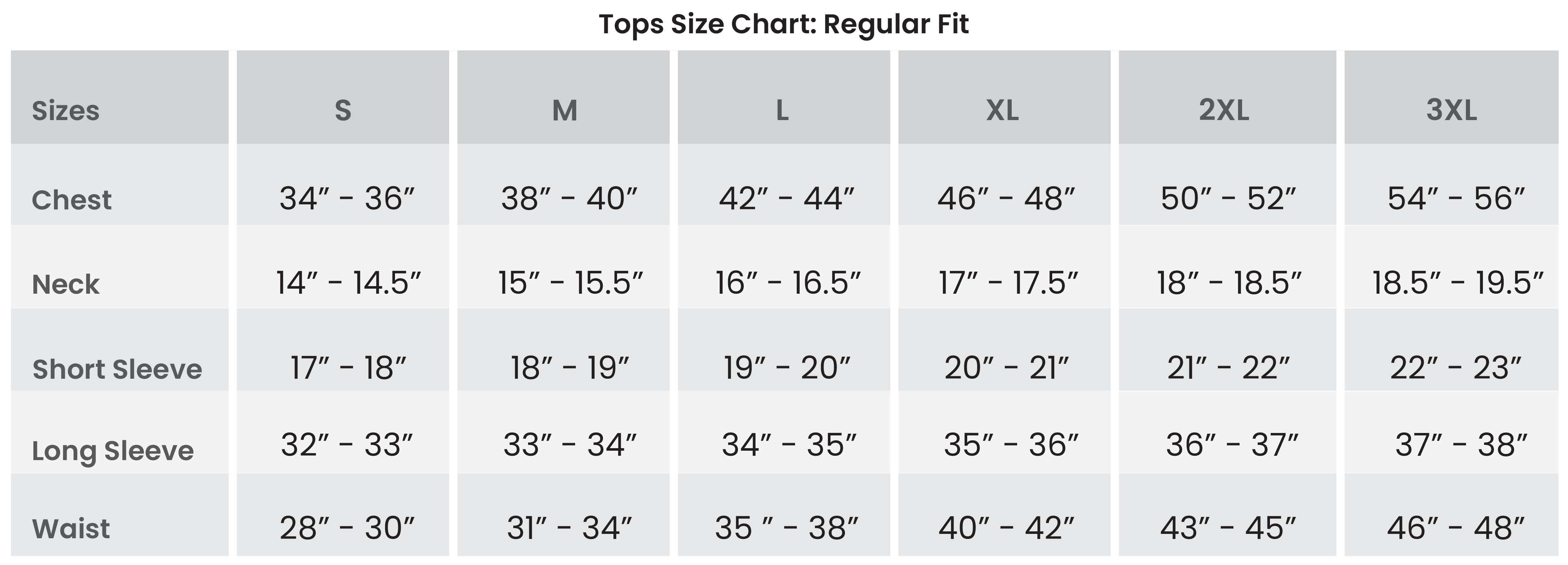 Men's Size & Fit – Buttercloth