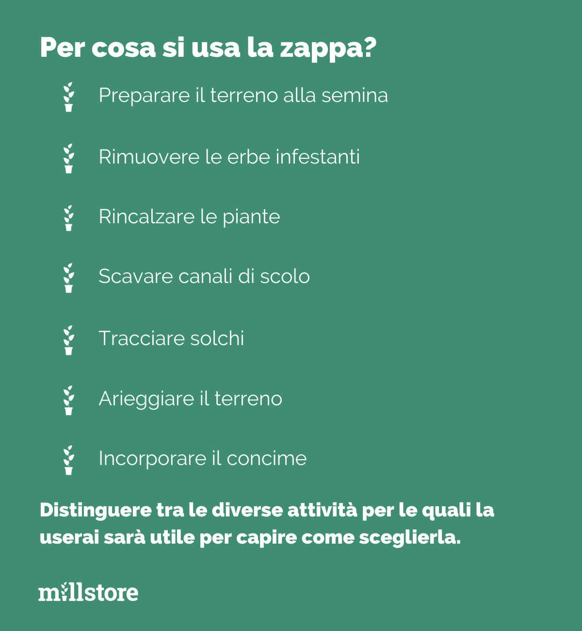 Per cosa si usa la zappa?