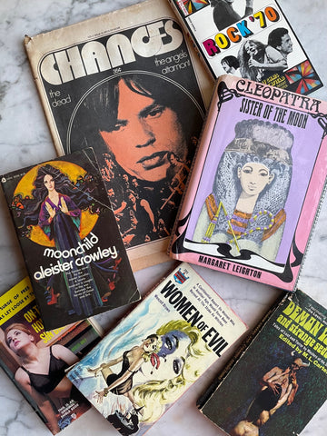 selection of vintage novels from the 1970s