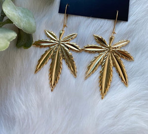 Cannabis Leaves Earrings Necklace weed Jewelry hemp hippie boho freeshipping - Star Indigo Shop