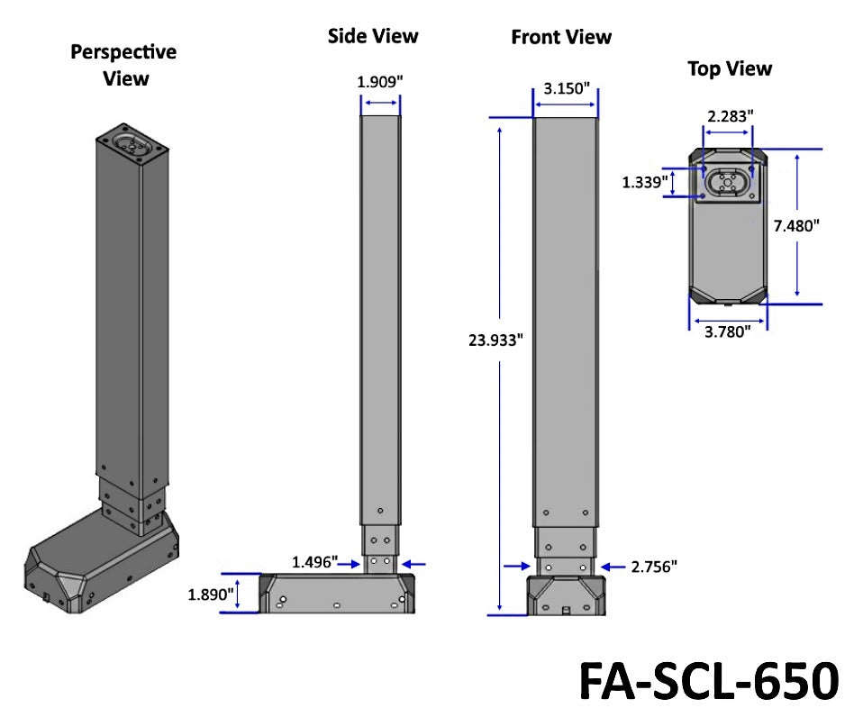 Column Lift Technical Drawing