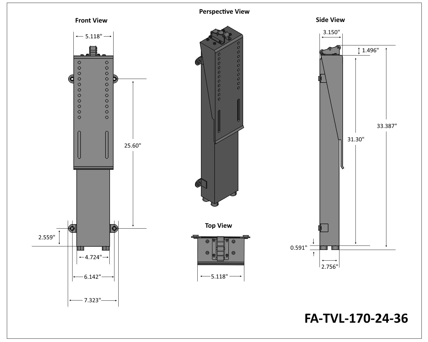 FA-TVL-170-24-36 ٹیک ڈرائنگ