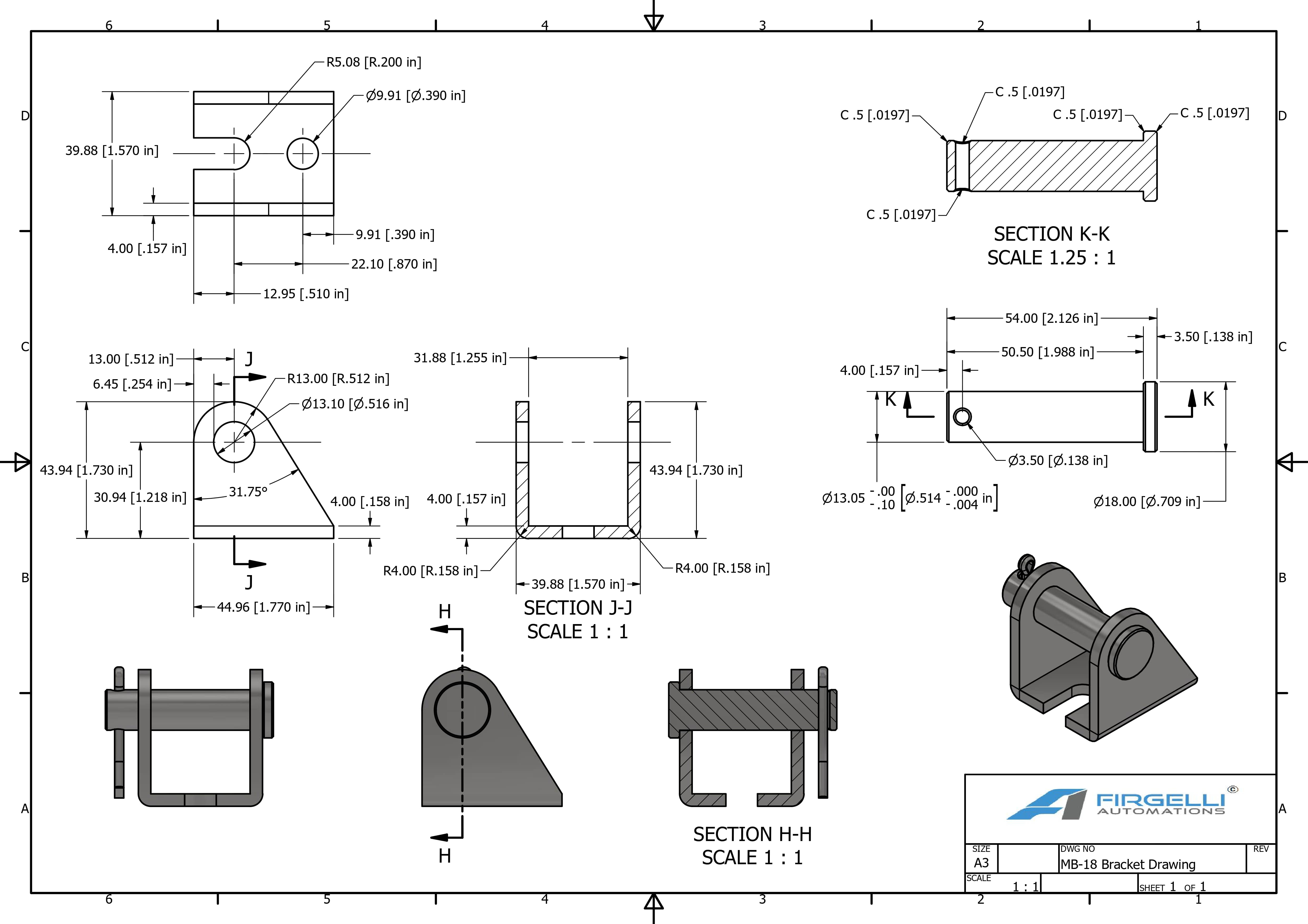 MB18 Dimensions