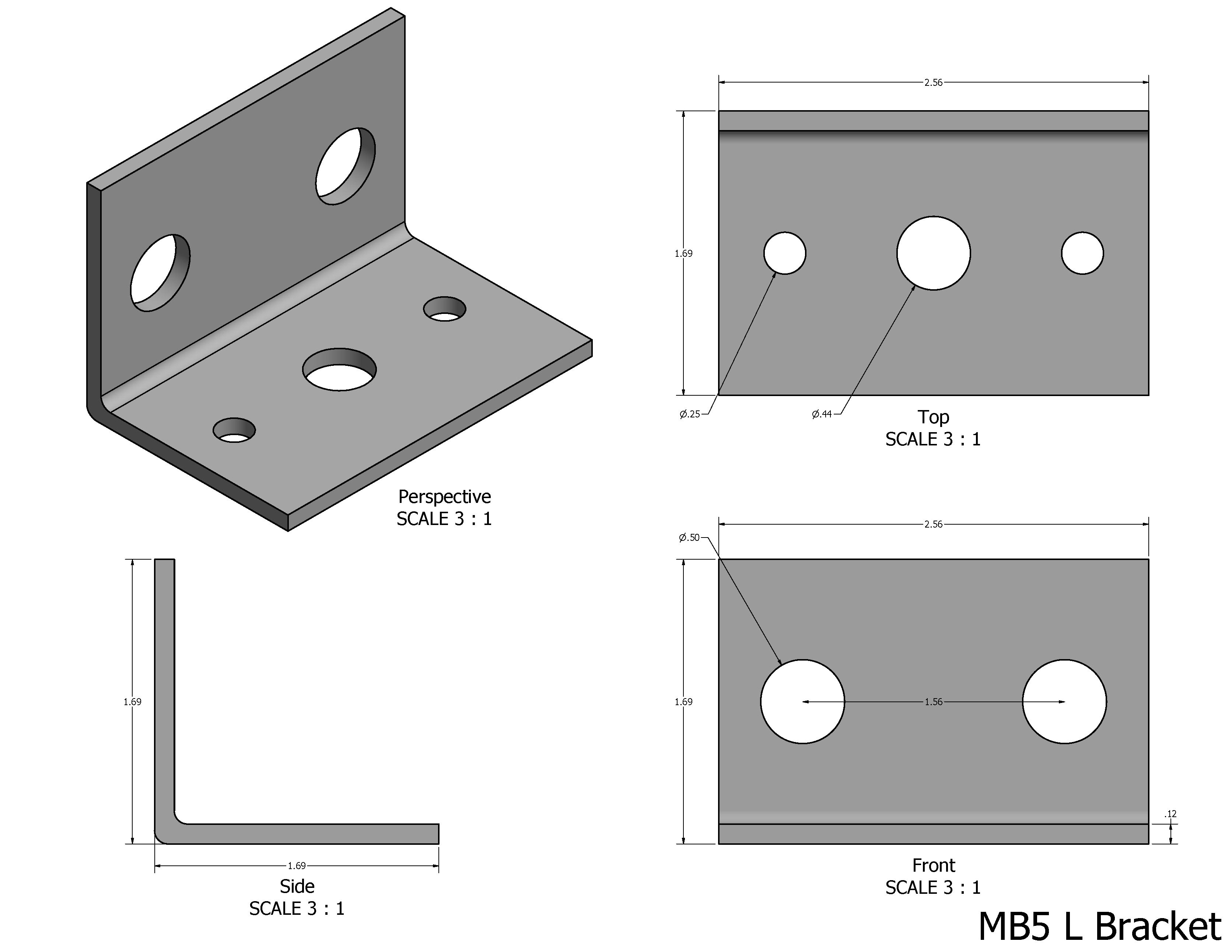 Dimensões do suporte MB5