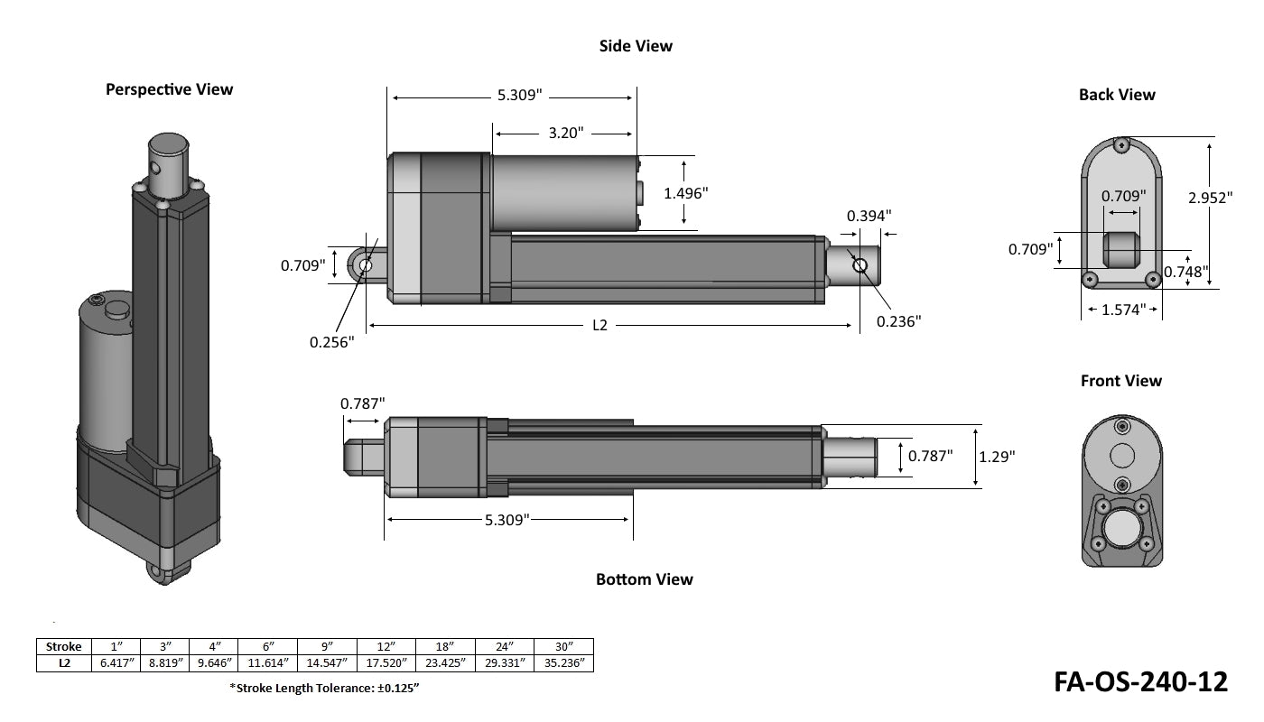 Optical Feedback 200lb Technical Drawing