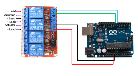 SPDT ریلے Arduino کے ساتھ کنٹرول کیا جاتا ہے۔