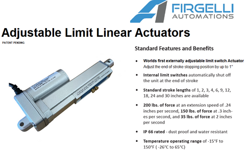 adjustable limit switch linear actuator