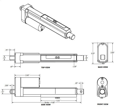 Adjustable Limit Switch Linear Actuator Dimension imperial adjustable limit switch linear actuator dimensions