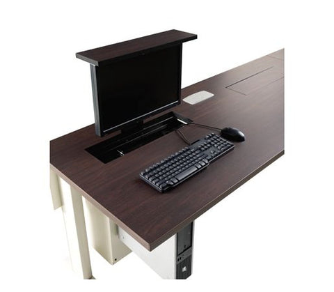 CES Super Support de Bureau pour Écran d'Ordinateur Portable avec  Organiseur d’Étagère de 3 Couches pour Maison Bureau (Blanc)