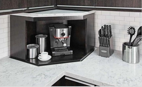 pop up appliance garage in a kitchen