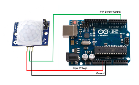 Arduino에 연결된 PIR 센서