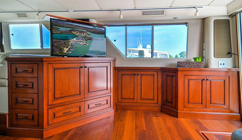 tv lift cabinets for Yachts, boats, RV's or other confined living spaces 