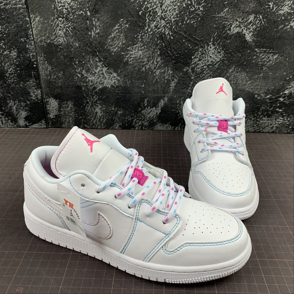 jordan 1 low white green pink