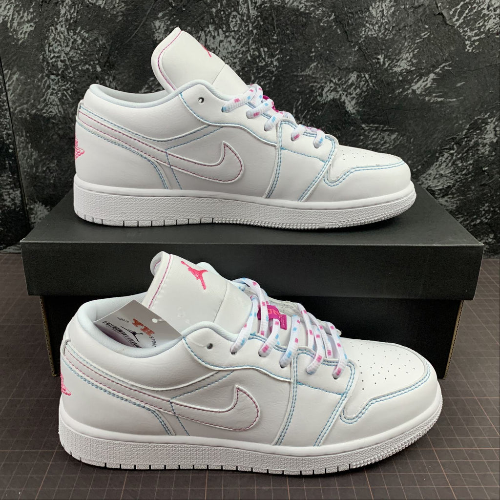 jordan 1 low white green pink