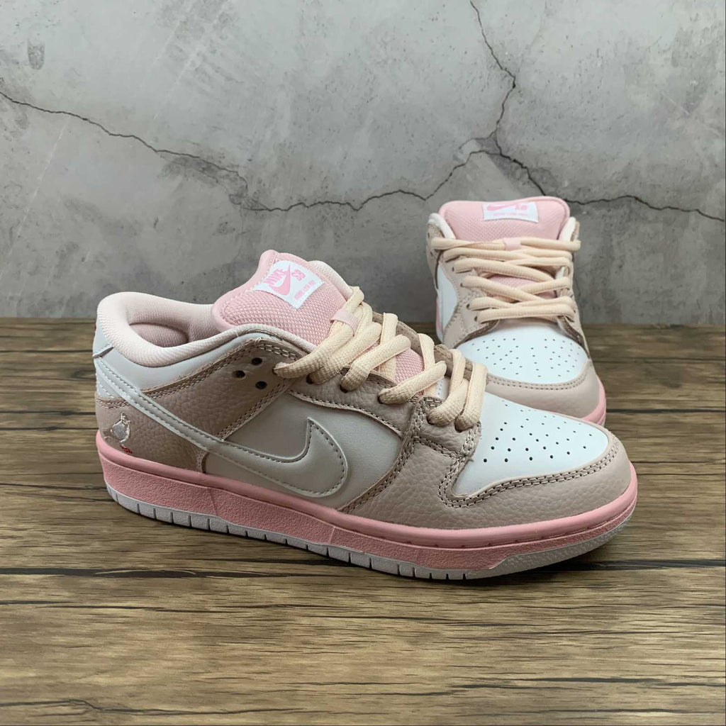 nike dunk sb low top elite pink white