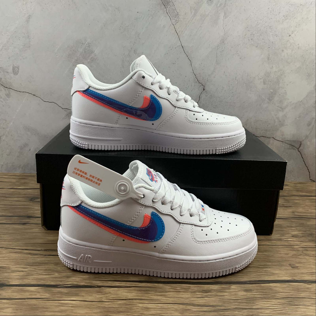 nike air force 1 white 3d glasses double swoosh