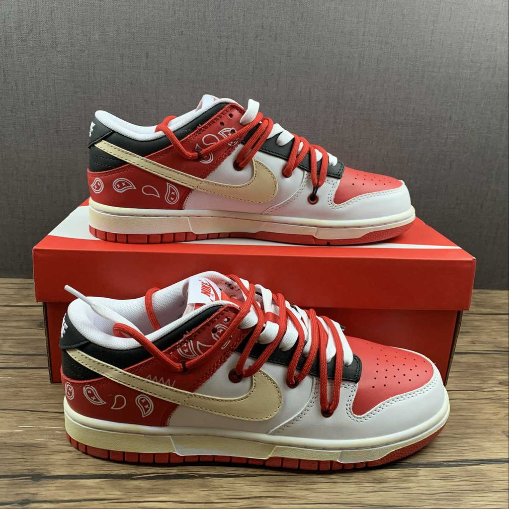 dunk low university red white total orange