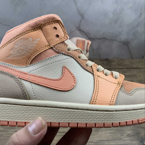 jordan 1s mid apricot orange