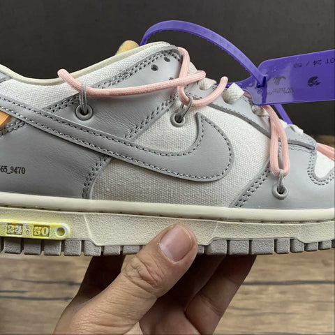 nike dunk low sail neutral grey off white